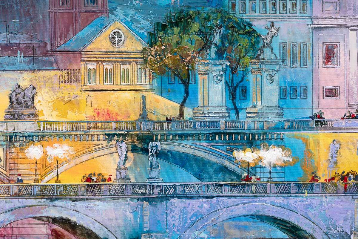 Colours of The City - Original - SOLD by artist Veronika Benoni - Wyecliffe Galleries