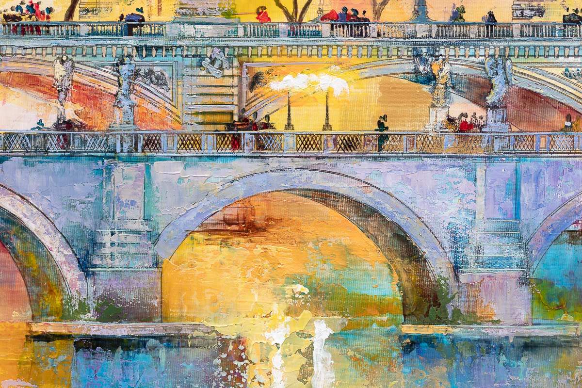 Colours of The City - Original - SOLD by artist Veronika Benoni - Wyecliffe Galleries