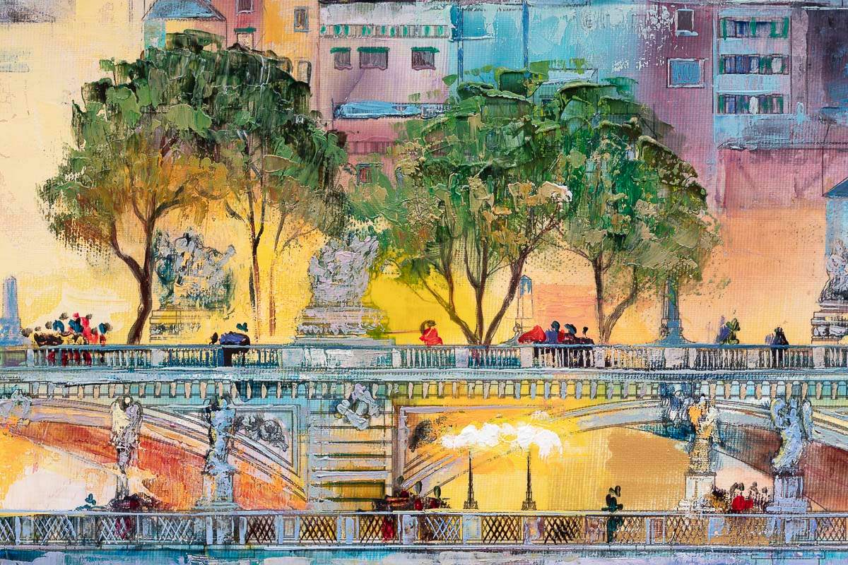 Colours of The City - Original - SOLD by artist Veronika Benoni - Wyecliffe Galleries