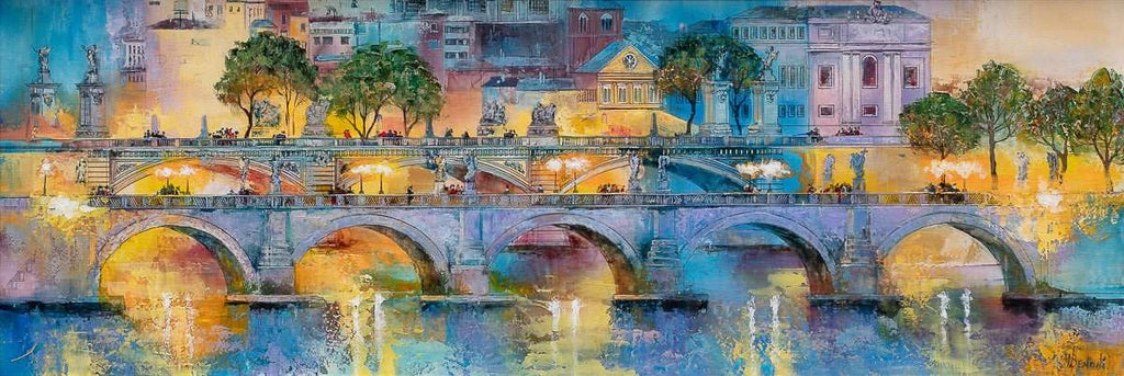 Colours of The City - Original - SOLD by artist Veronika Benoni - Wyecliffe Galleries