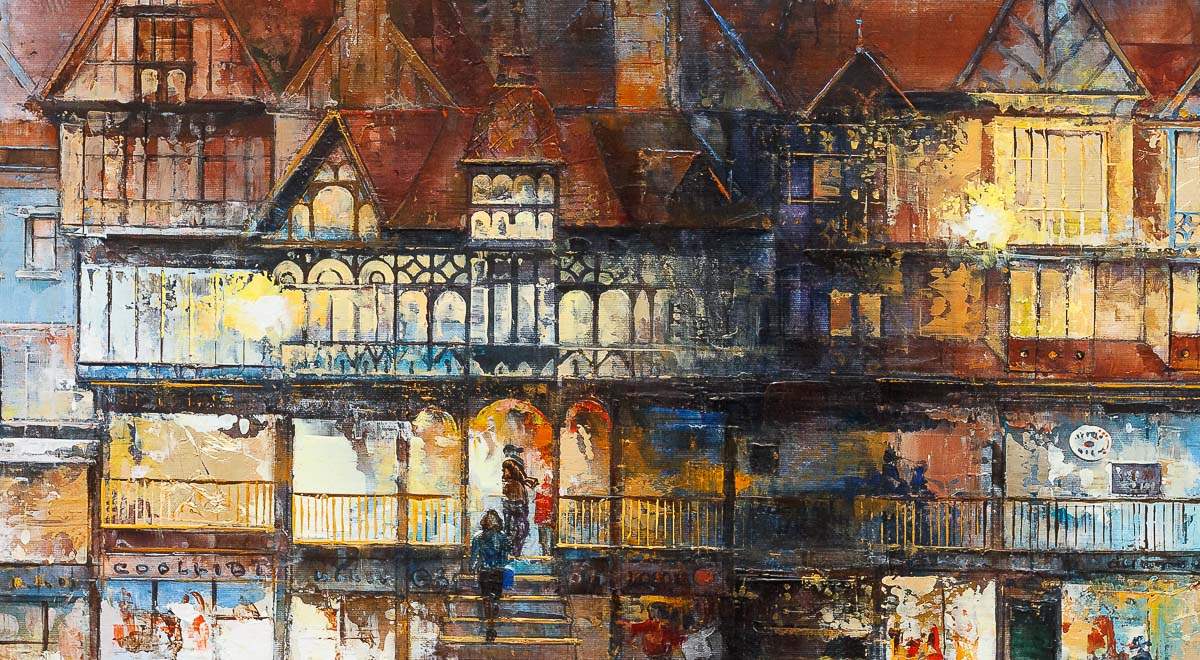 Evening In Chester - Original by artist Veronika Benoni - Wyecliffe Galleries