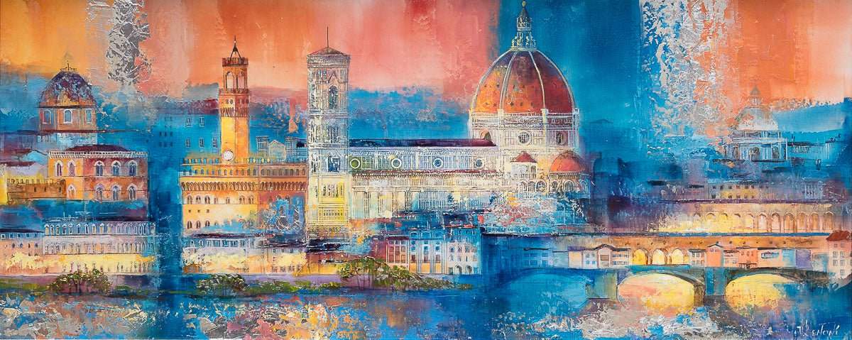 Forever Under Florence's Charm - Original by artist Veronika Benoni - Wyecliffe Galleries
