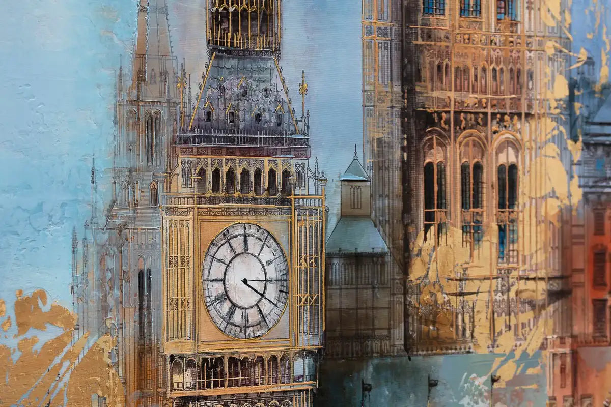 London Riverside - Original SOLD OUT by artist Veronika Benoni - Wyecliffe Galleries