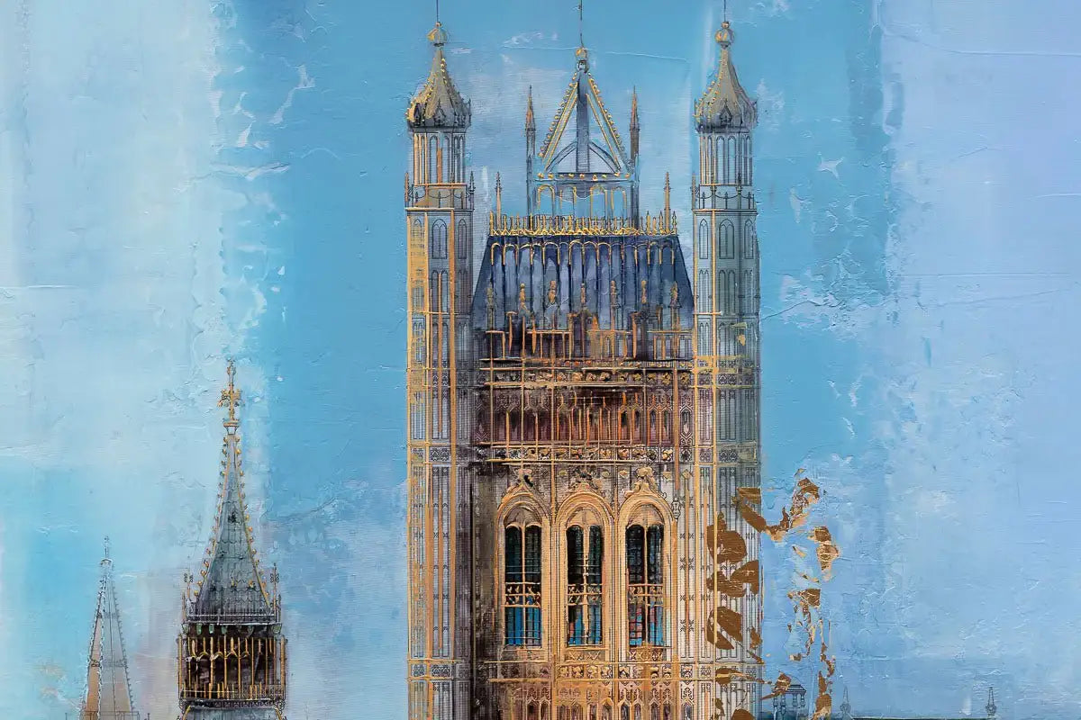 London Riverside - Original SOLD OUT by artist Veronika Benoni - Wyecliffe Galleries