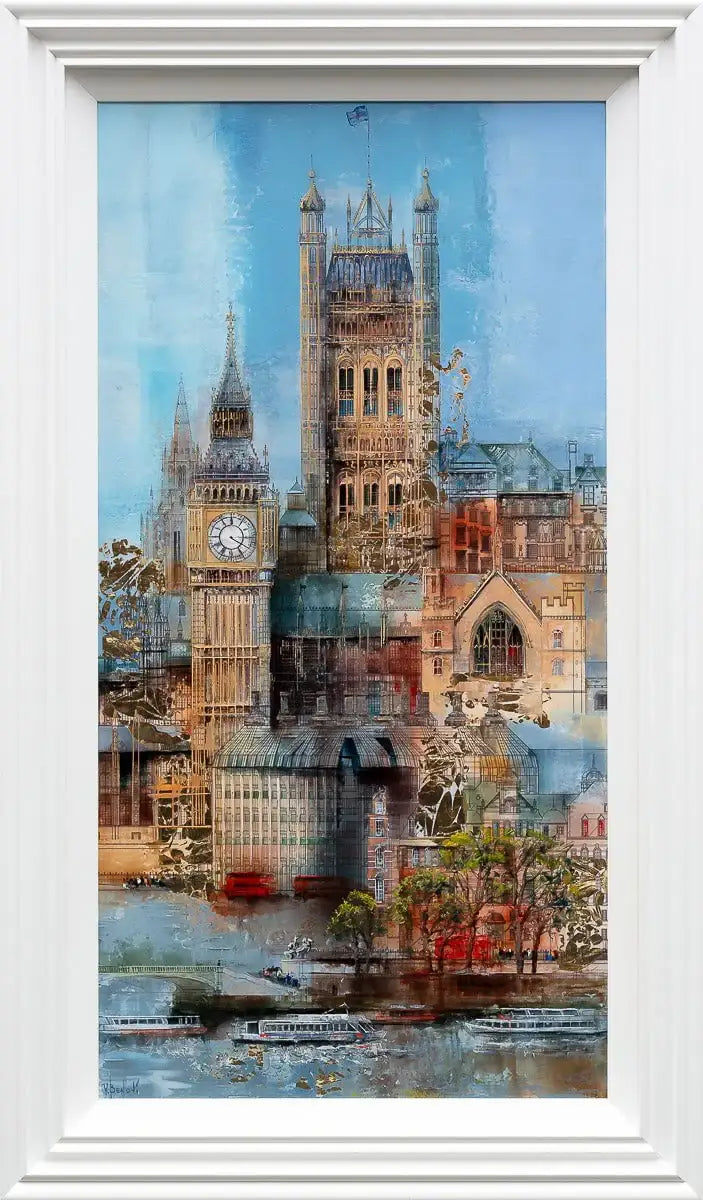 London Riverside - Original SOLD OUT by artist Veronika Benoni - Wyecliffe Galleries