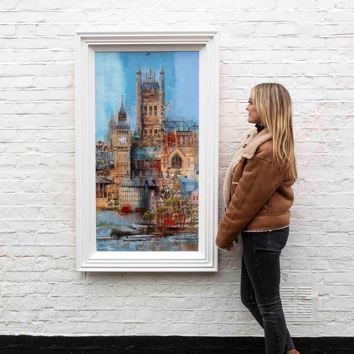 London Riverside - Original SOLD OUT by artist Veronika Benoni - Wyecliffe Galleries