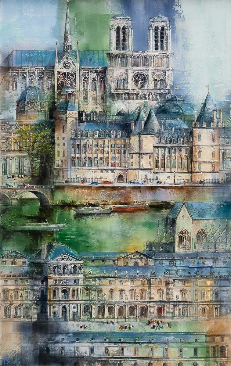 Paris Je T'aime - Original - SOLD by artist Veronika Benoni - Wyecliffe Galleries