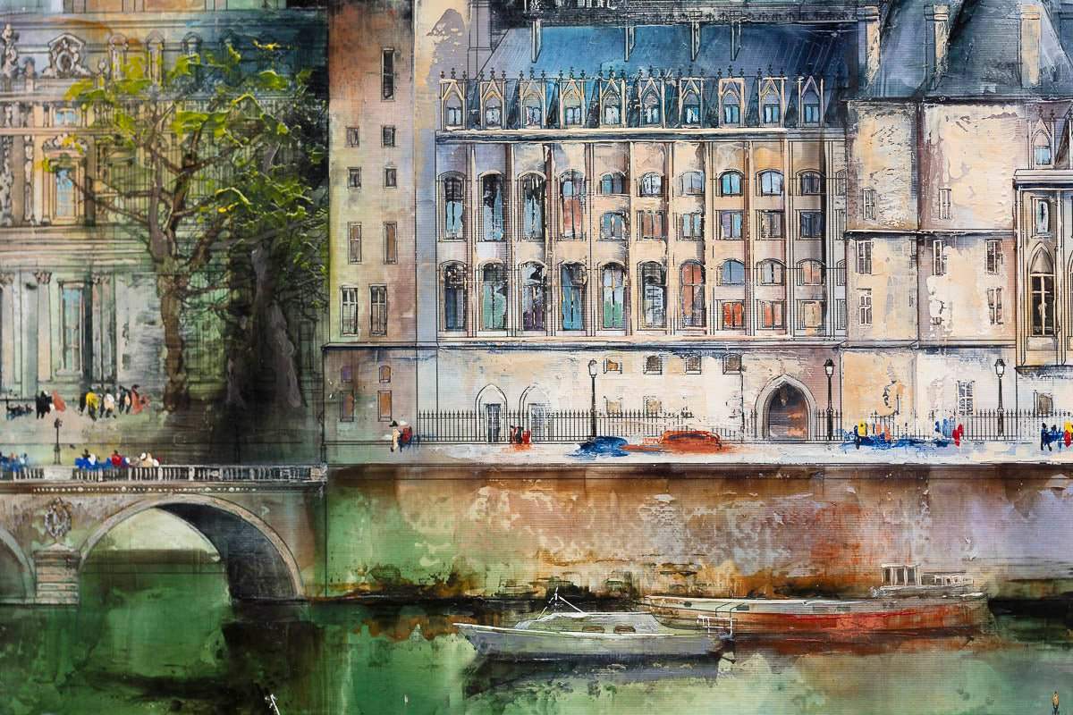 Paris Je T'aime - Original - SOLD by artist Veronika Benoni - Wyecliffe Galleries