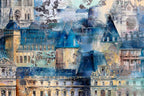 Parisian Blues - Original by artist Veronika Benoni - Wyecliffe Galleries