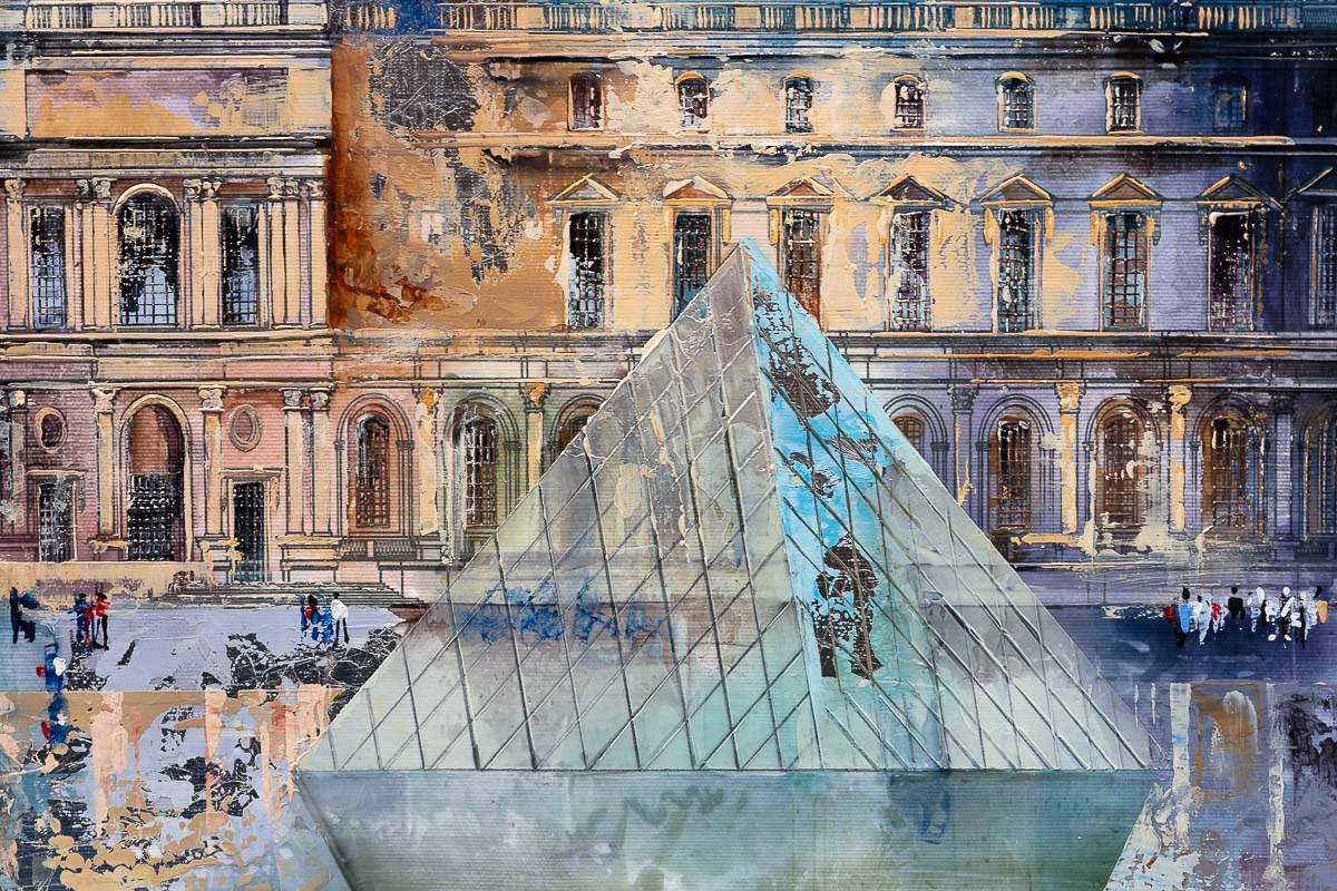 Parisian Blues - Original by artist Veronika Benoni - Wyecliffe Galleries