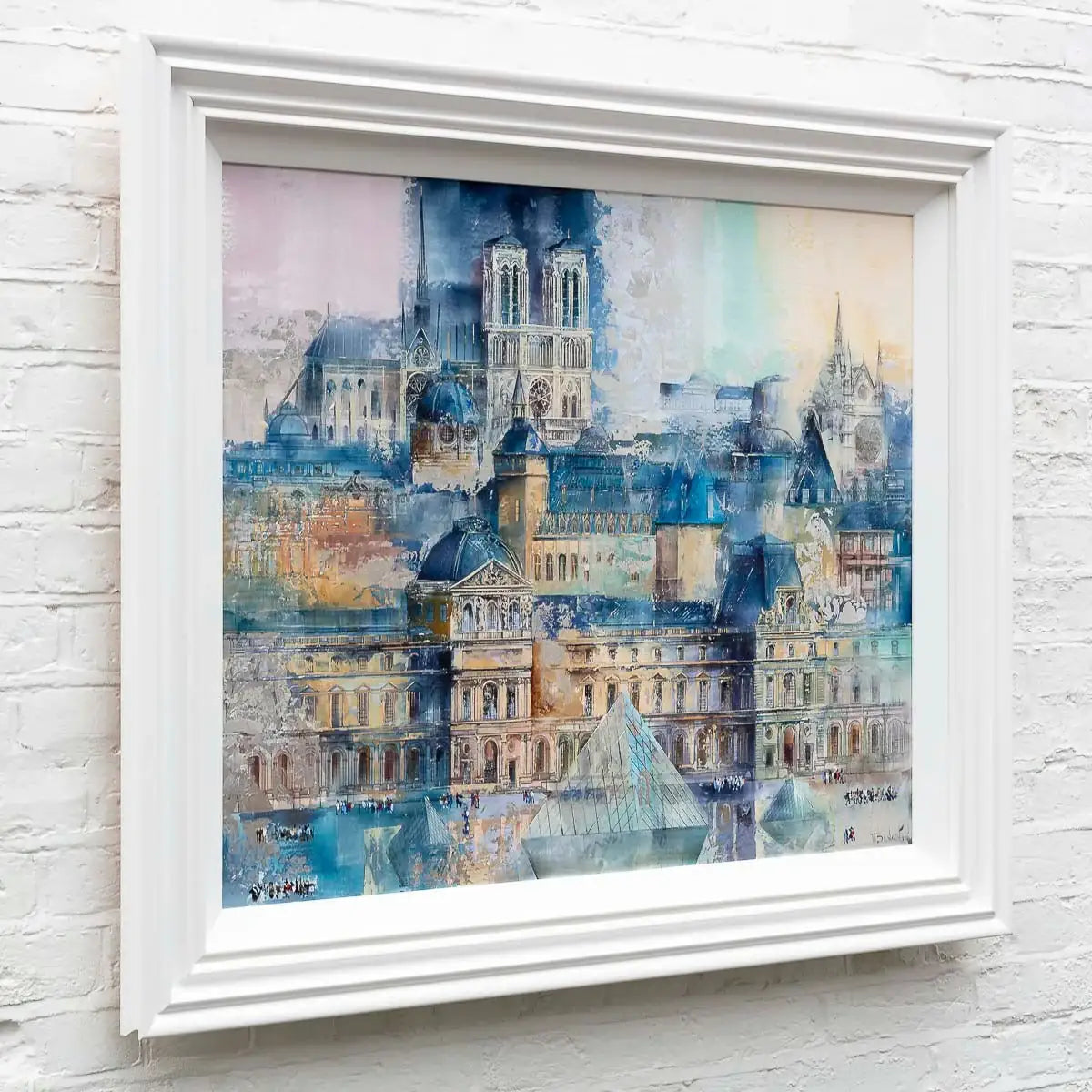 Parisian Blues - Original by artist Veronika Benoni - Wyecliffe Galleries