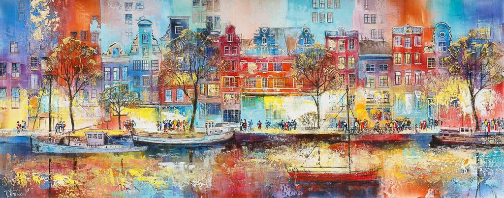 Strolling In Amsterdam - Original - SOLD by artist Veronika Benoni - Wyecliffe Galleries