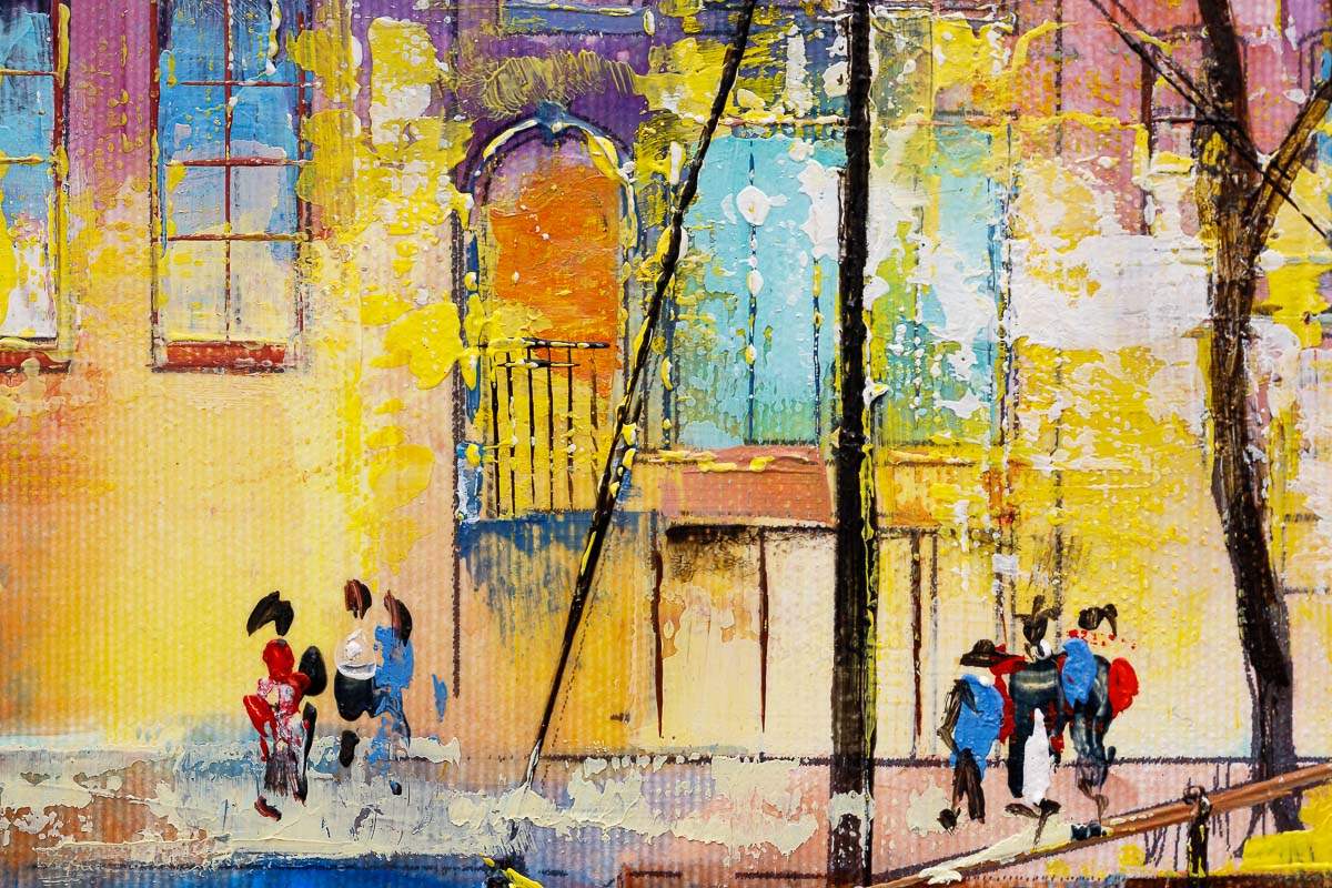 Strolling In Amsterdam - Original - SOLD by artist Veronika Benoni - Wyecliffe Galleries