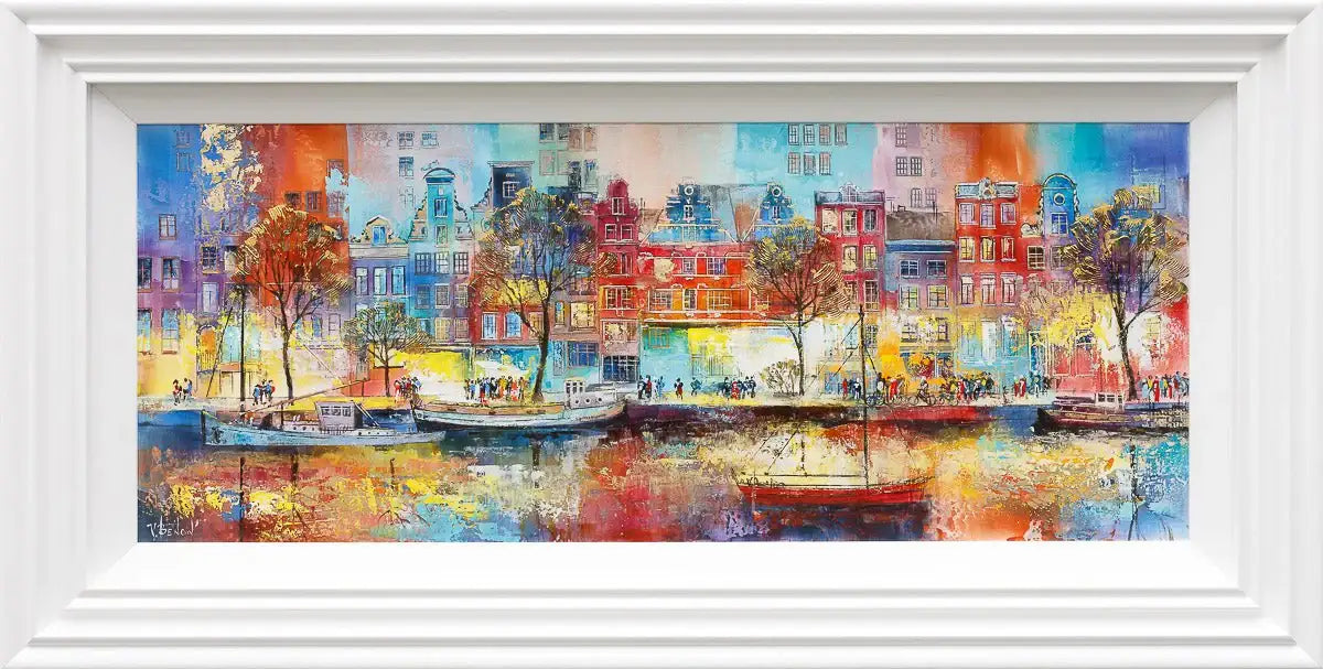 Strolling In Amsterdam - Original - SOLD by artist Veronika Benoni - Wyecliffe Galleries