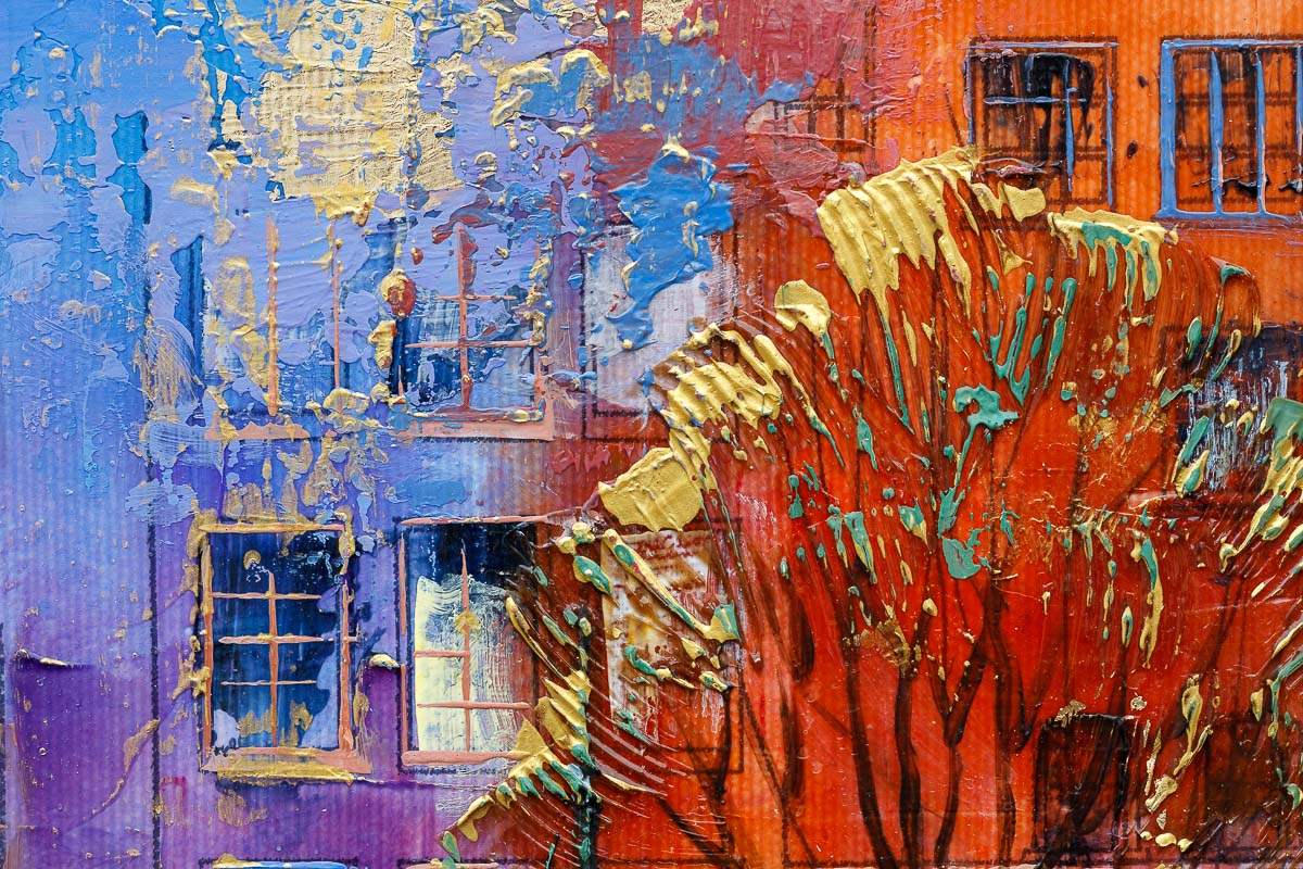 Strolling In Amsterdam - Original - SOLD by artist Veronika Benoni - Wyecliffe Galleries