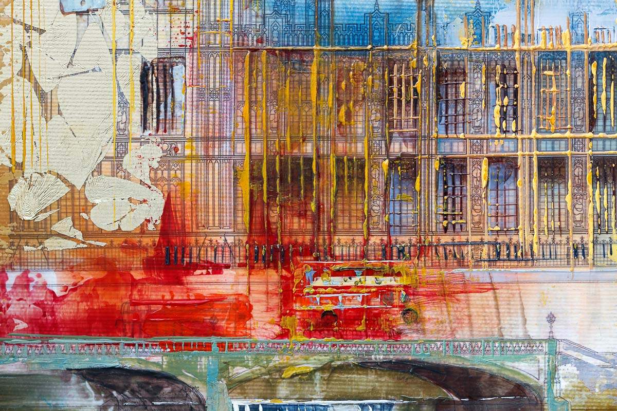 Tranquil London - Original - SOLD by artist Veronika Benoni - Wyecliffe Galleries