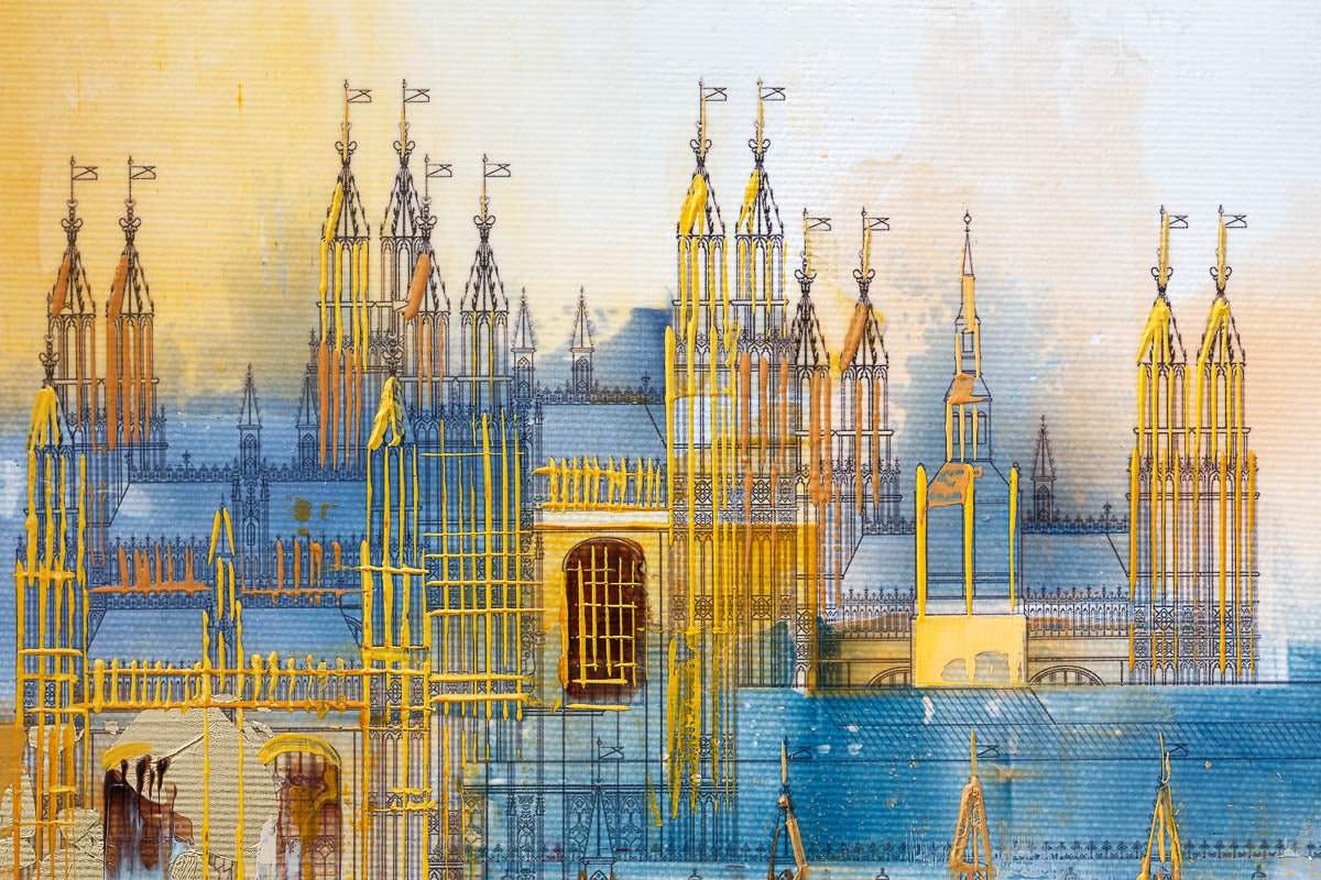 Tranquil London - Original - SOLD by artist Veronika Benoni - Wyecliffe Galleries