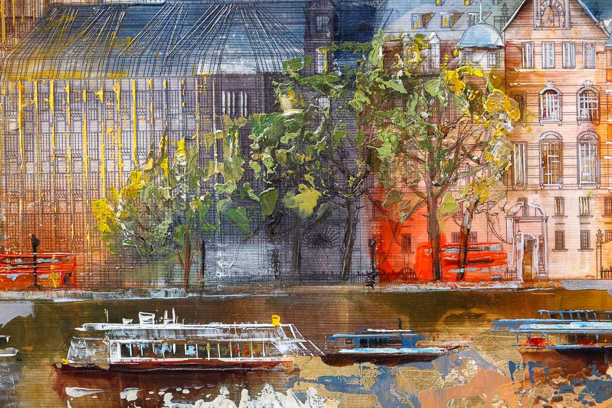 Tranquil London - Original - SOLD by artist Veronika Benoni - Wyecliffe Galleries