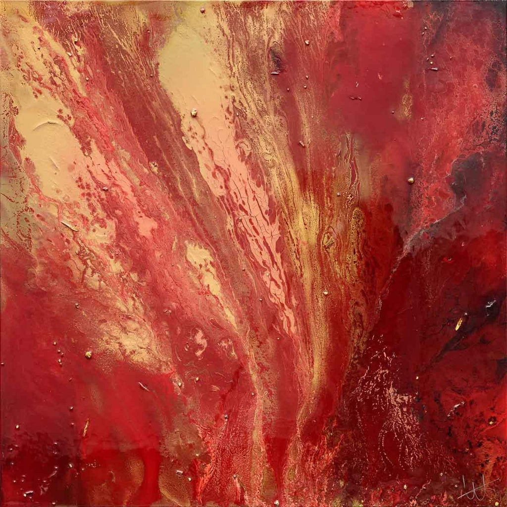 Rose Petals And Angel Wings II - Original by artist Wendy Satchwell - Wyecliffe Galleries