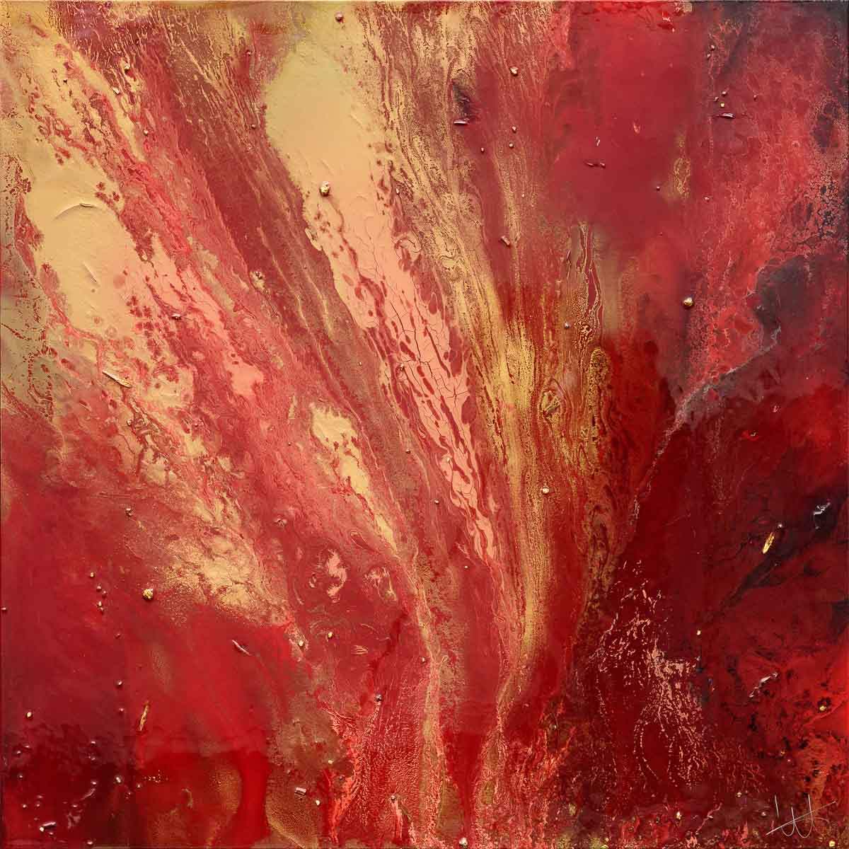 Rose Petals And Angel Wings II - Original by artist Wendy Satchwell - Wyecliffe Galleries