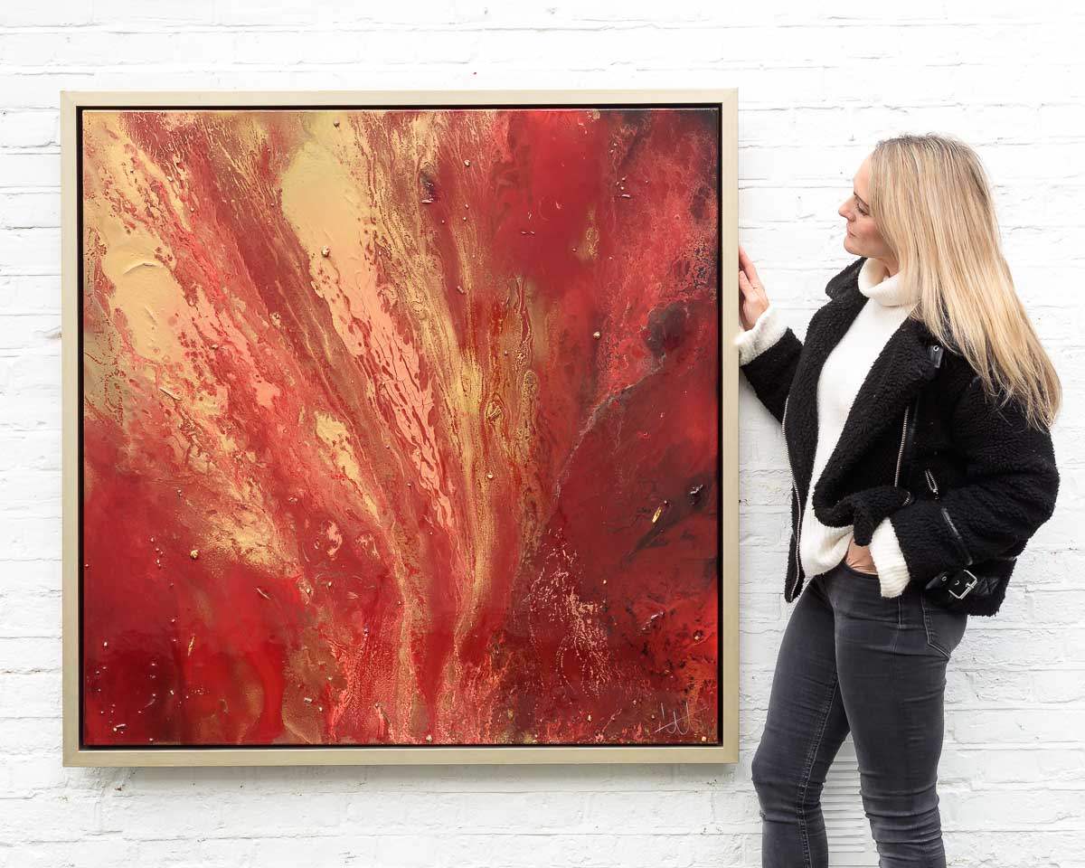 Rose Petals And Angel Wings II - Original by artist Wendy Satchwell - Wyecliffe Galleries