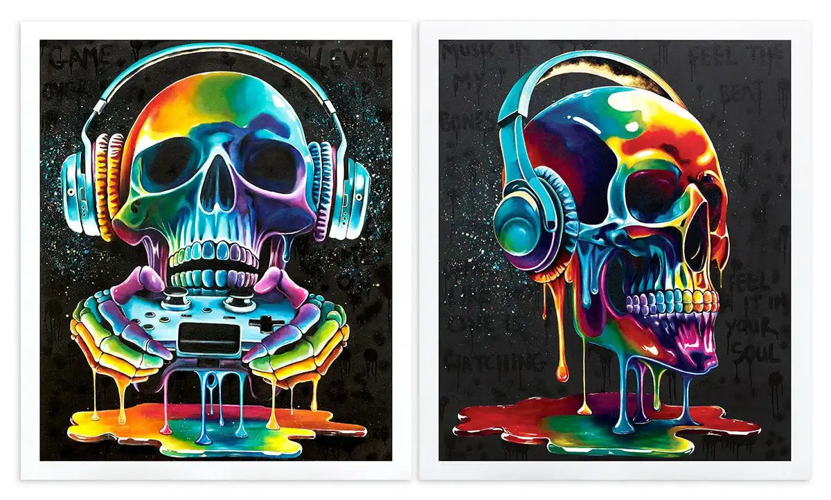 Music In My Bones & Game Over - Set of 2 - Artist Proof - SOLD by artist Becky Smith - Wyecliffe Galleries