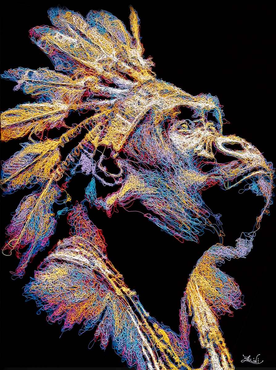 Apollo - Original - SOLD by artist Zalini - Wyecliffe Galleries