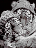 Bites N Cuddles - Original - SOLD by artist Zalini - Wyecliffe Galleries