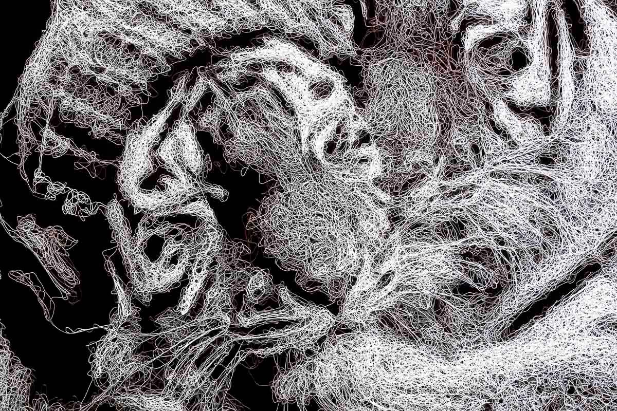 Bites N Cuddles - Original - SOLD by artist Zalini - Wyecliffe Galleries