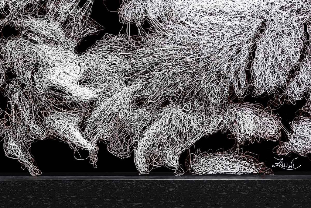 Bites N Cuddles - Original - SOLD by artist Zalini - Wyecliffe Galleries