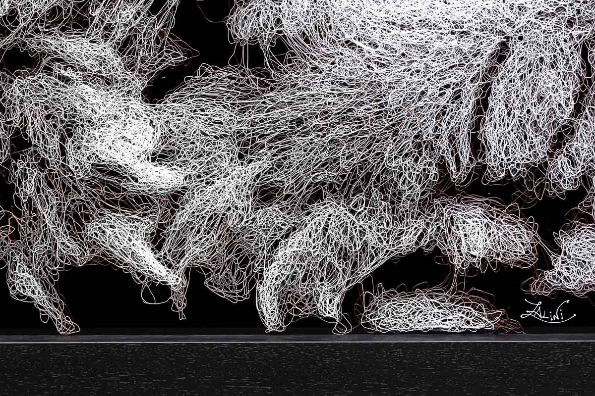 Bites N Cuddles - Original - SOLD by artist Zalini - Wyecliffe Galleries