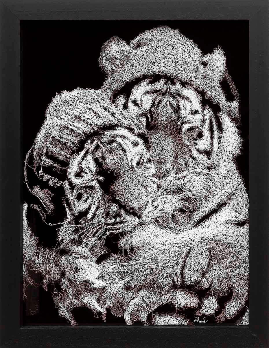 Bites N Cuddles - Original - SOLD by artist Zalini - Wyecliffe Galleries