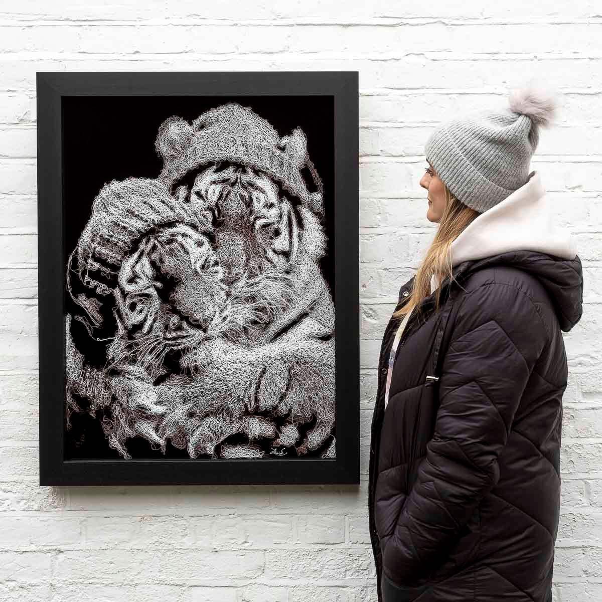 Bites N Cuddles - Original - SOLD by artist Zalini - Wyecliffe Galleries