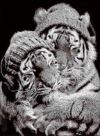 Bites N Cuddles - Original - SOLD by artist Zalini - Wyecliffe Galleries