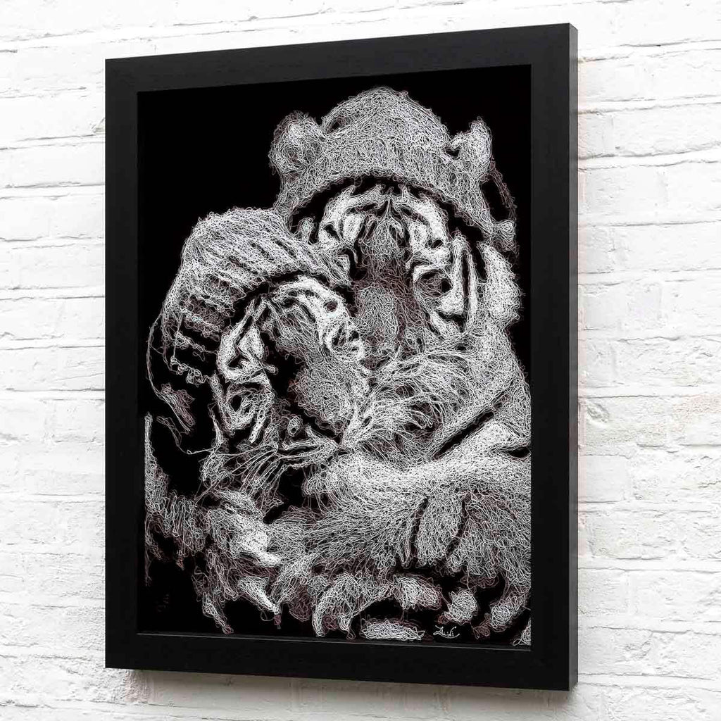 Bites N Cuddles - Original - SOLD by artist Zalini - Wyecliffe Galleries