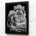 Bites N Cuddles - Original - SOLD by artist Zalini - Wyecliffe Galleries