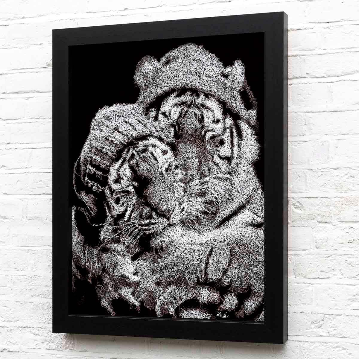 Bites N Cuddles - Original - SOLD by artist Zalini - Wyecliffe Galleries