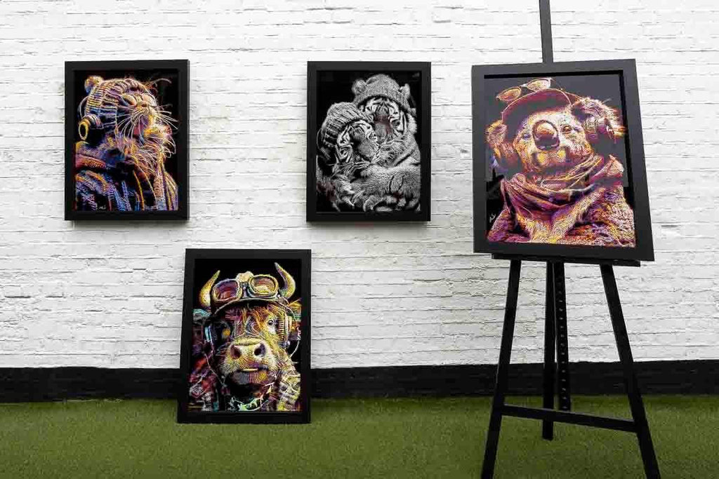 Bites N Cuddles - Original - SOLD by artist Zalini - Wyecliffe Galleries