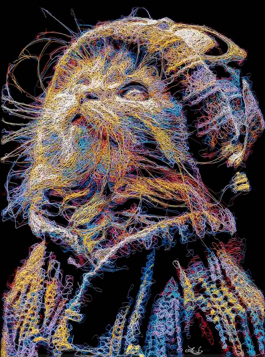 Bright Lights - Original - SOLD by artist Zalini - Wyecliffe Galleries