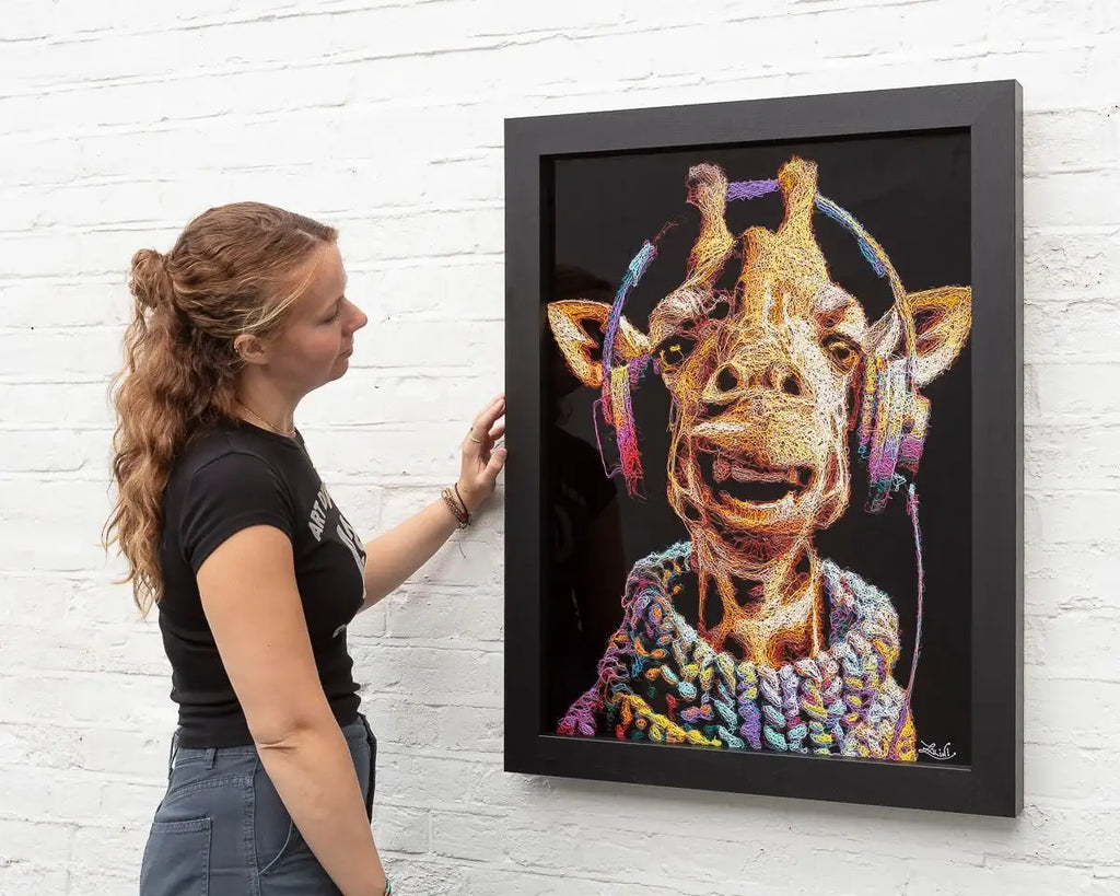 DJ Knitty G - Original - SOLD by artist Zalini - Wyecliffe Galleries