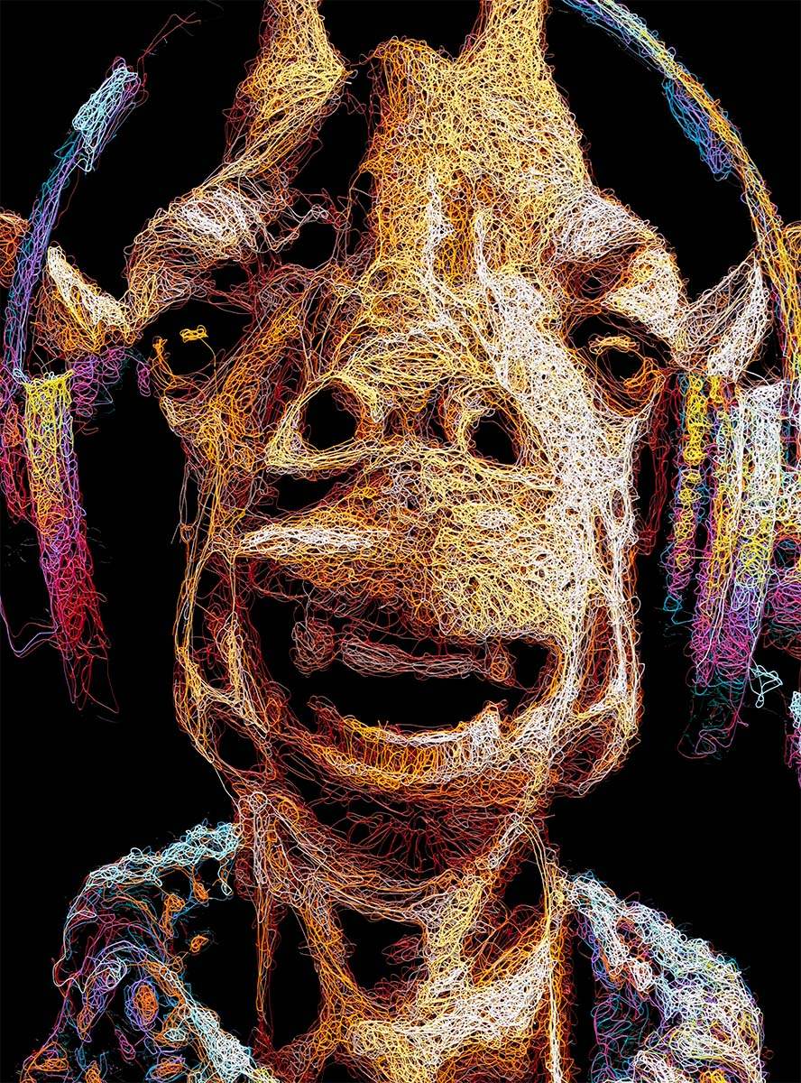 DJ Knitty G - Original - SOLD by artist Zalini - Wyecliffe Galleries