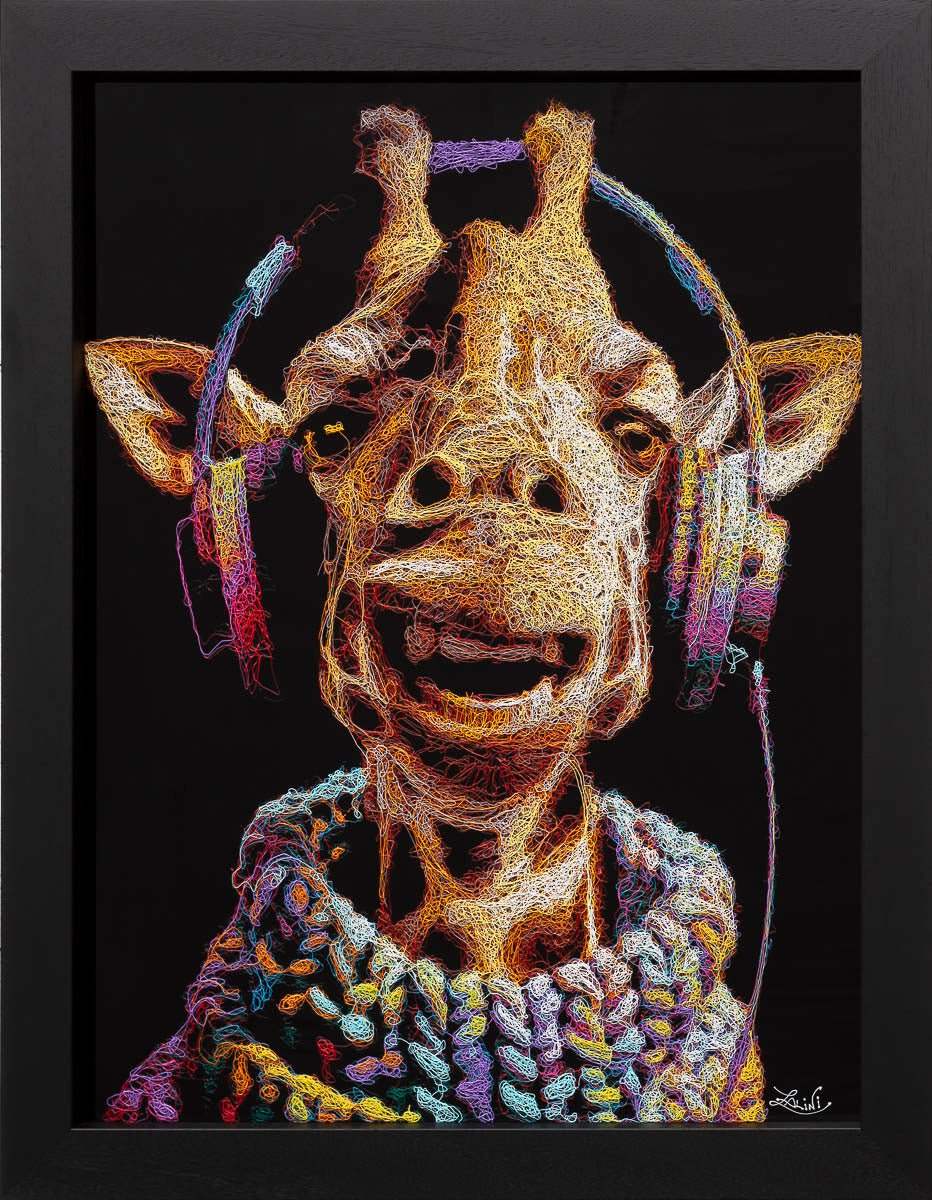 DJ Knitty G - Original - SOLD by artist Zalini - Wyecliffe Galleries