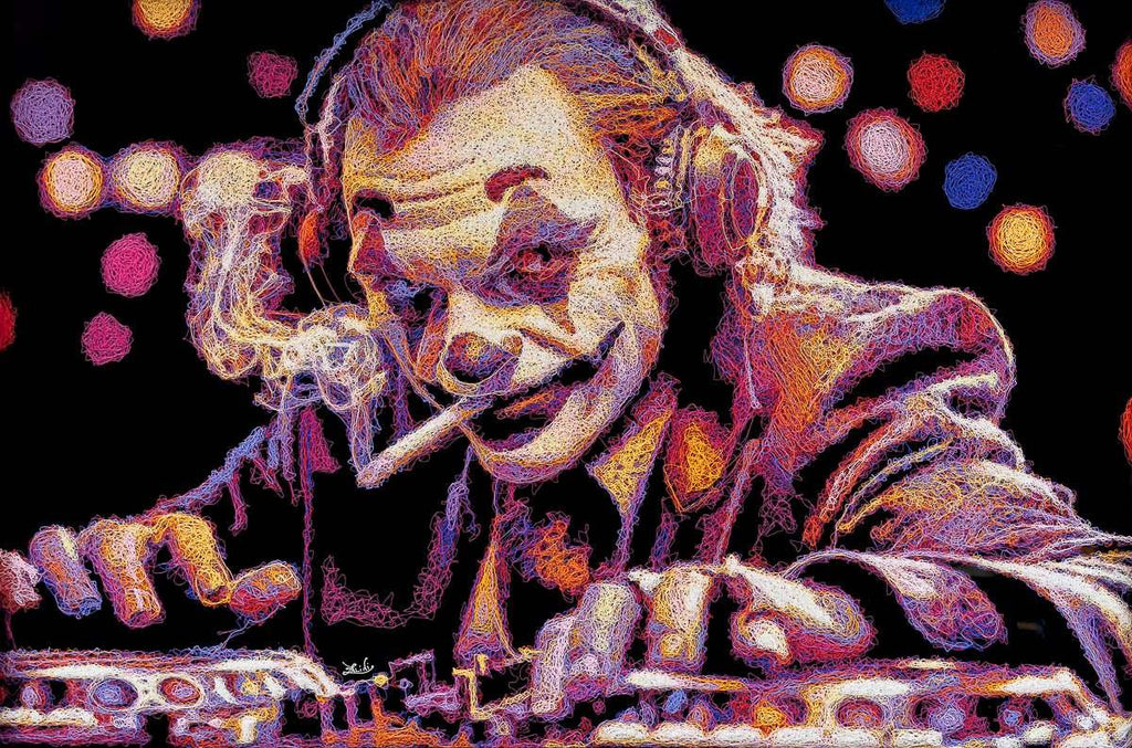 Drop Dead Beatmaster - Original - SOLD by artist Zalini - Wyecliffe Galleries