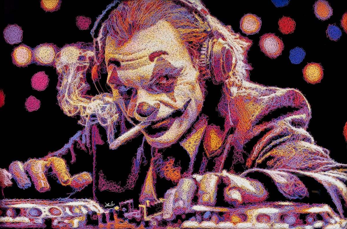 Drop Dead Beatmaster - Original - SOLD by artist Zalini - Wyecliffe Galleries