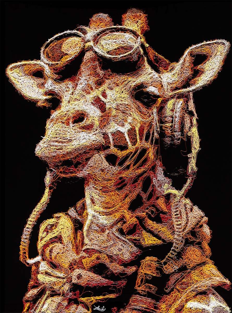 Jenga - Original - SOLD by artist Zalini - Wyecliffe Galleries