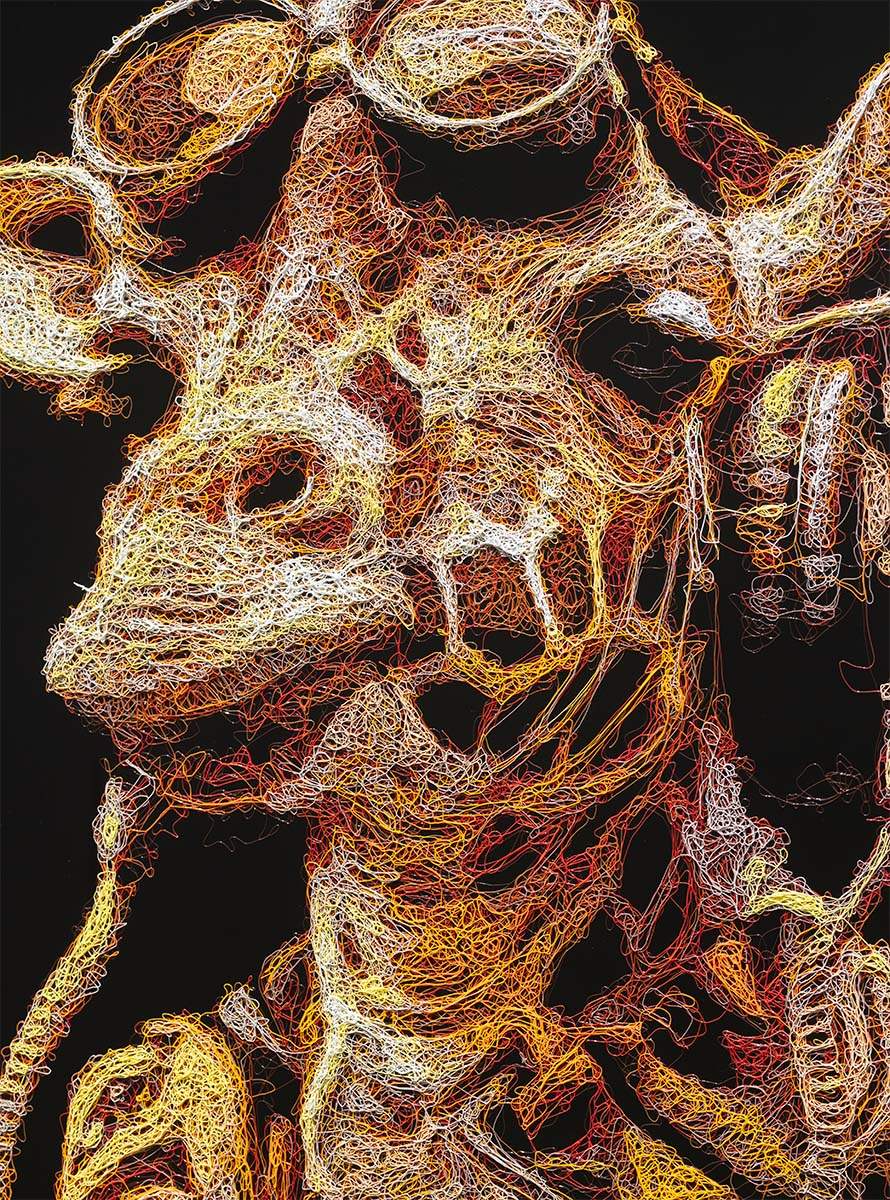 Jenga - Original - SOLD by artist Zalini - Wyecliffe Galleries