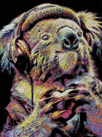 Kizzme - Original - SOLD by artist Zalini - Wyecliffe Galleries