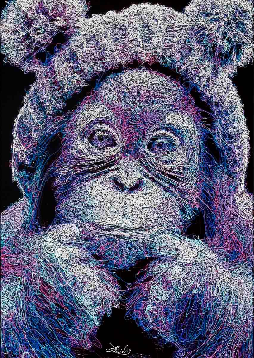 Look At Me - Original - SOLD by artist Zalini - Wyecliffe Galleries