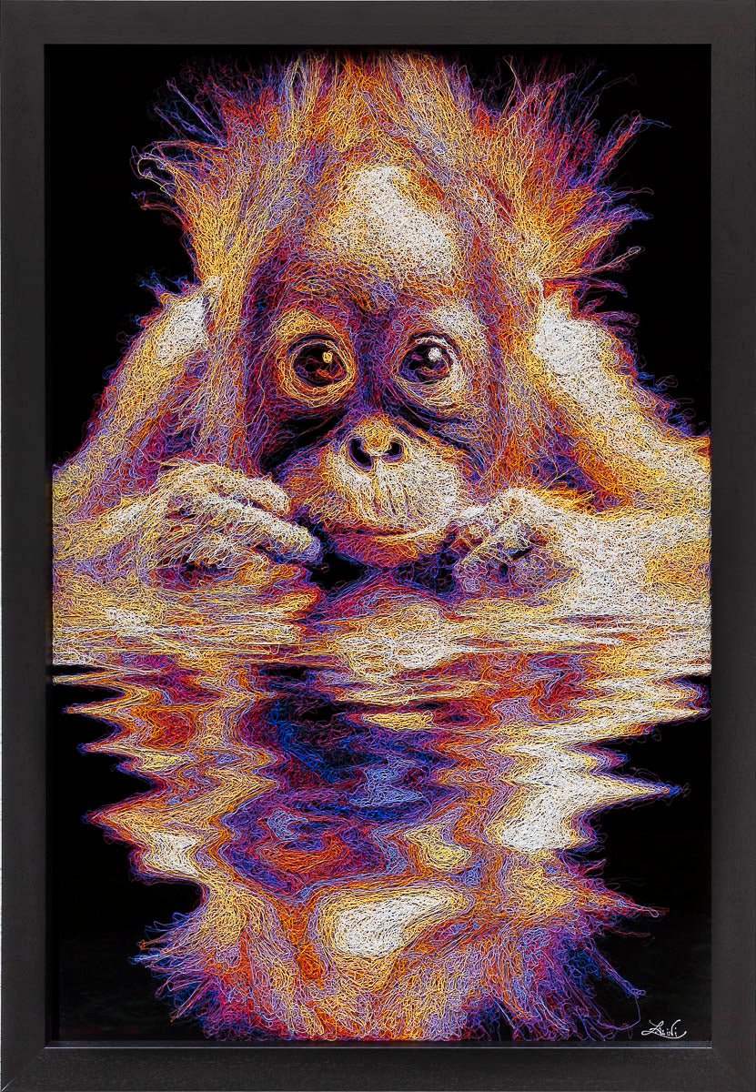 Monkey Sea - Original - SOLD by artist Zalini - Wyecliffe Galleries
