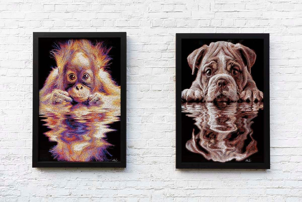 Monkey Sea - Original - SOLD by artist Zalini - Wyecliffe Galleries